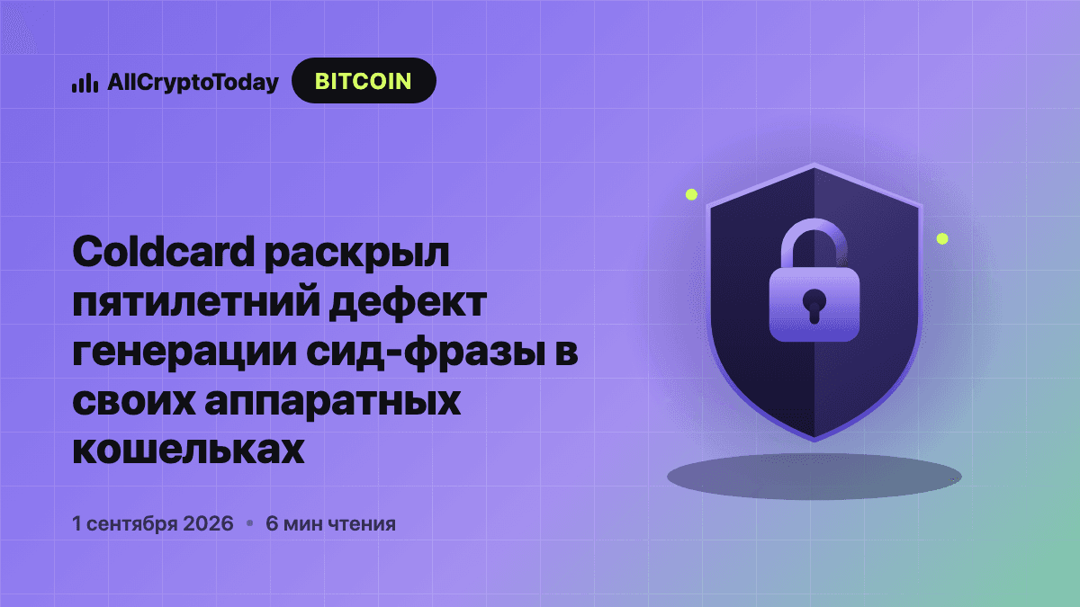 Coldcard раскрыл пятилетний дефект генерации сид-фразы в своих аппаратных кошельках