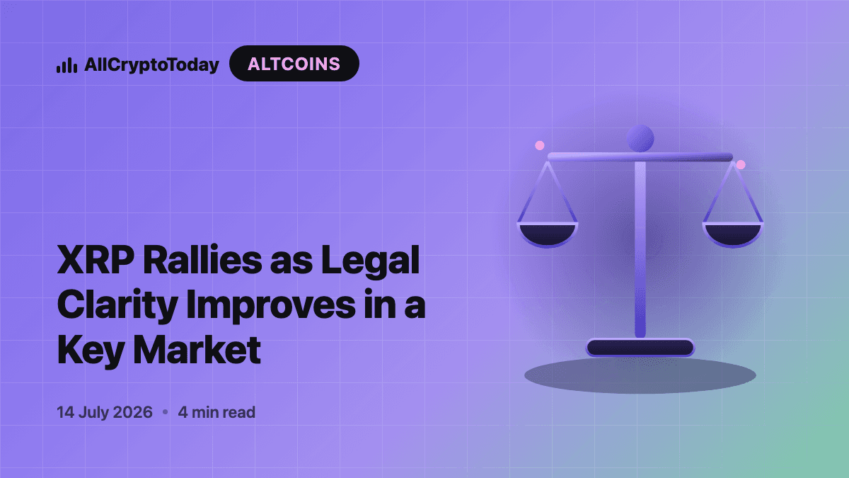 XRP Rallies as Legal Clarity Improves in a Key Market